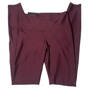 Under Armour Compression High Rise Full Length Legging Size XS Maroon NWT
